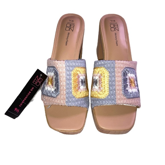 Crochet Bohemian Mid-Heel Sandals - Picture 12 of 12